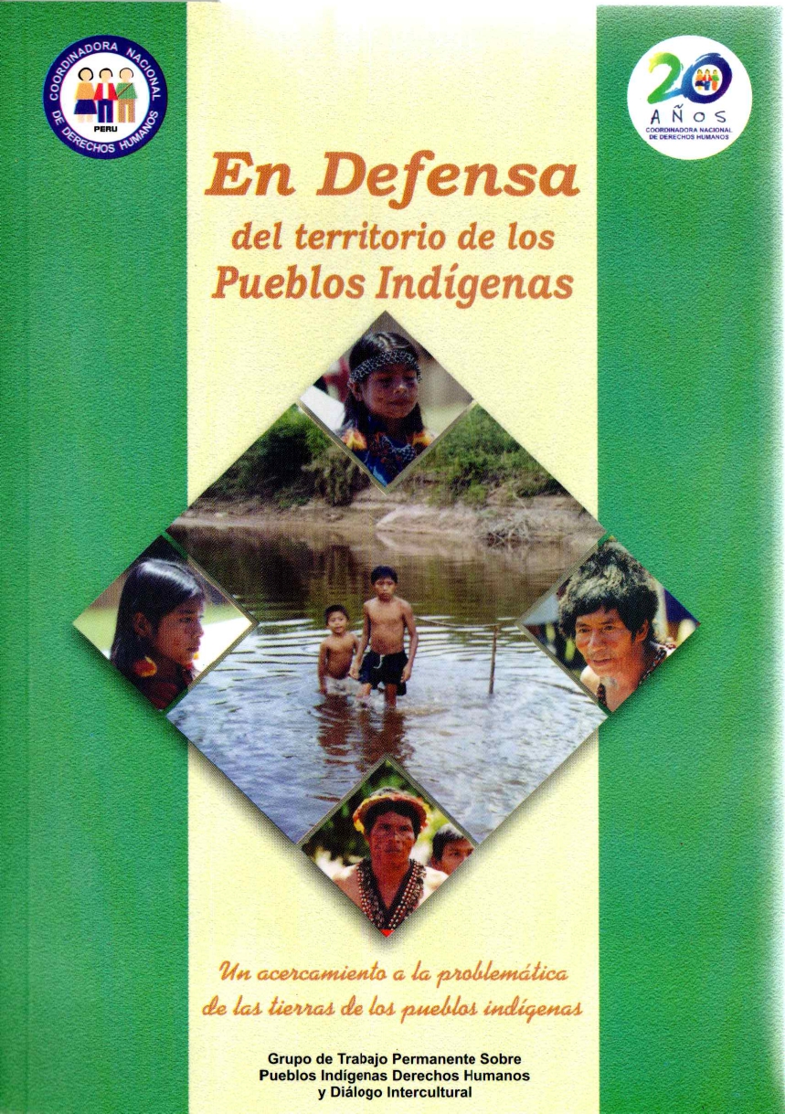 Ilustración que muestra el título del texto y en el centro, en un rombo, imágenes de pueblos indígenas